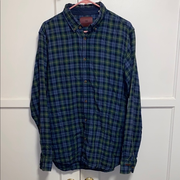 Scotch & Soda Other - Scotch & Soda XL Blue and Green Casual Button Down Shirt